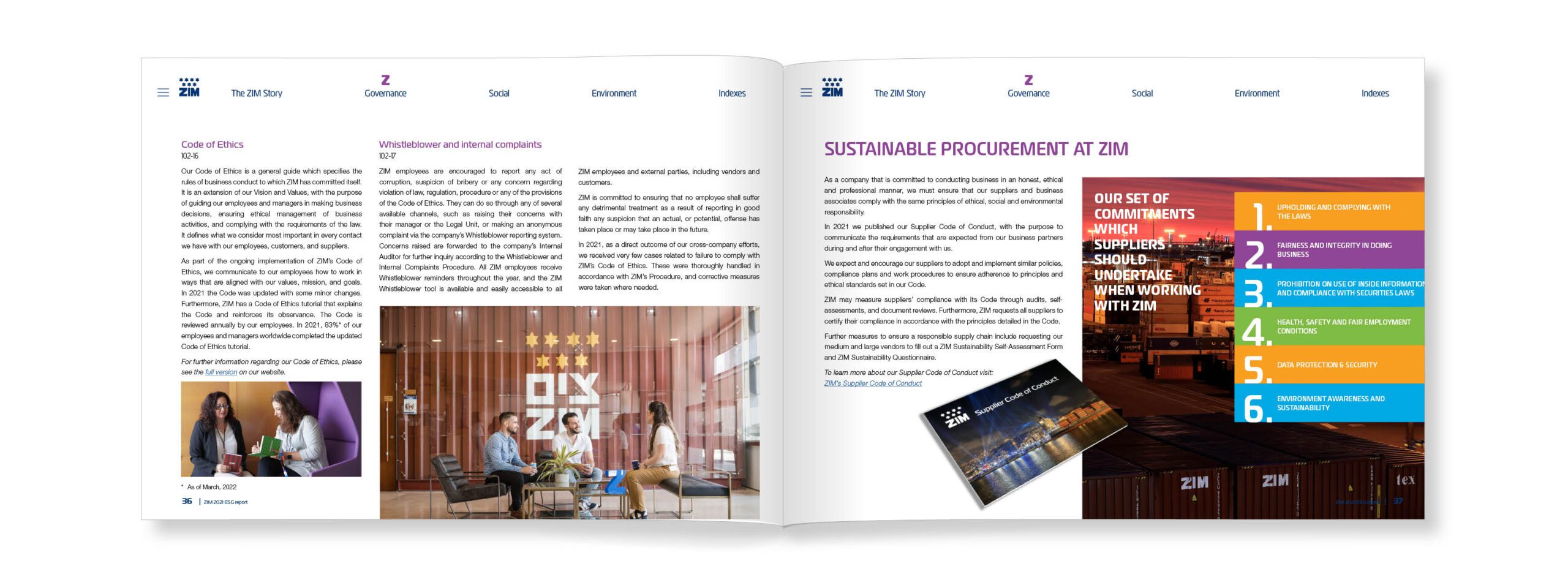 Zim ESG Report 2021 page 9