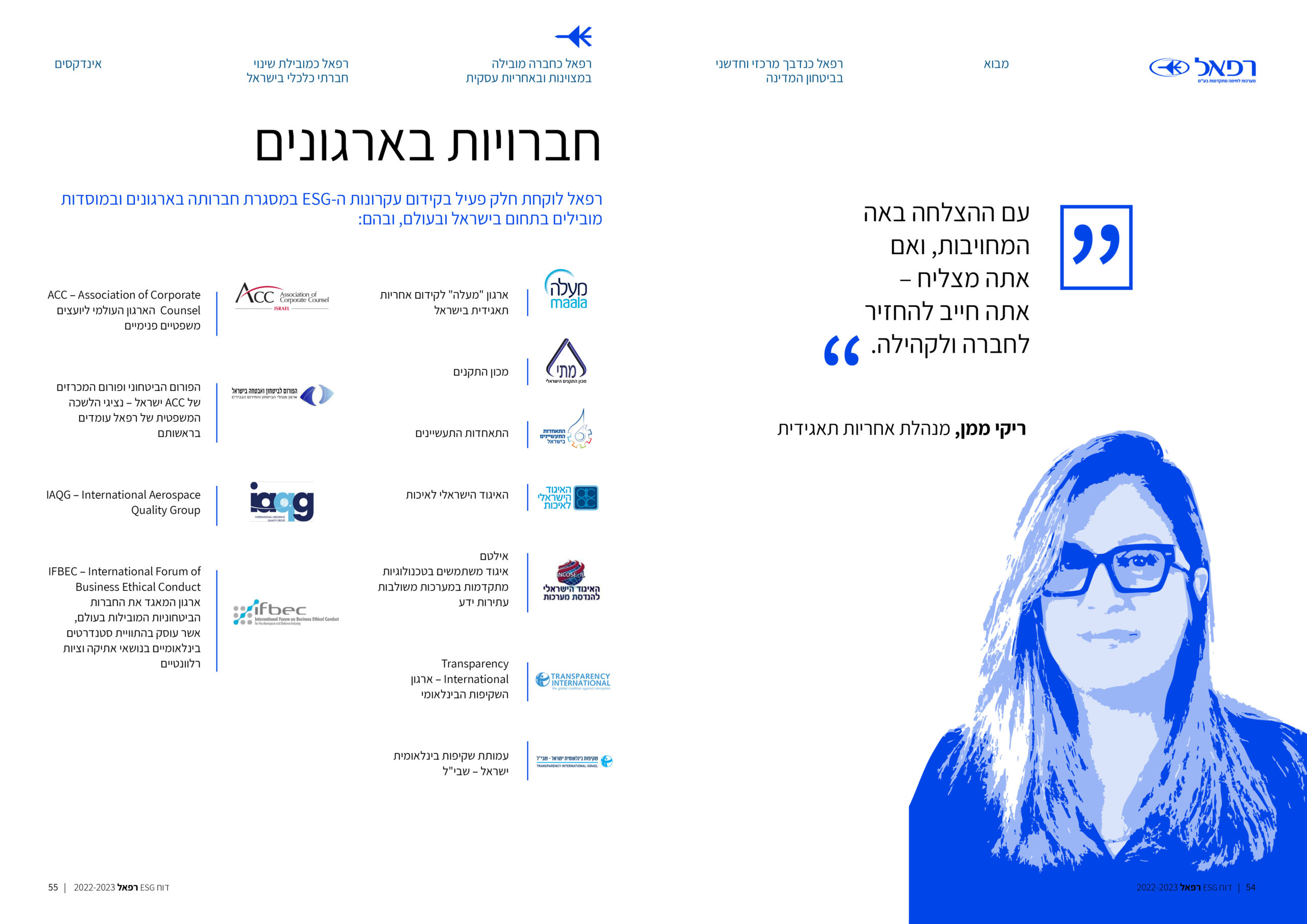 רפאל דוח ESG 2024