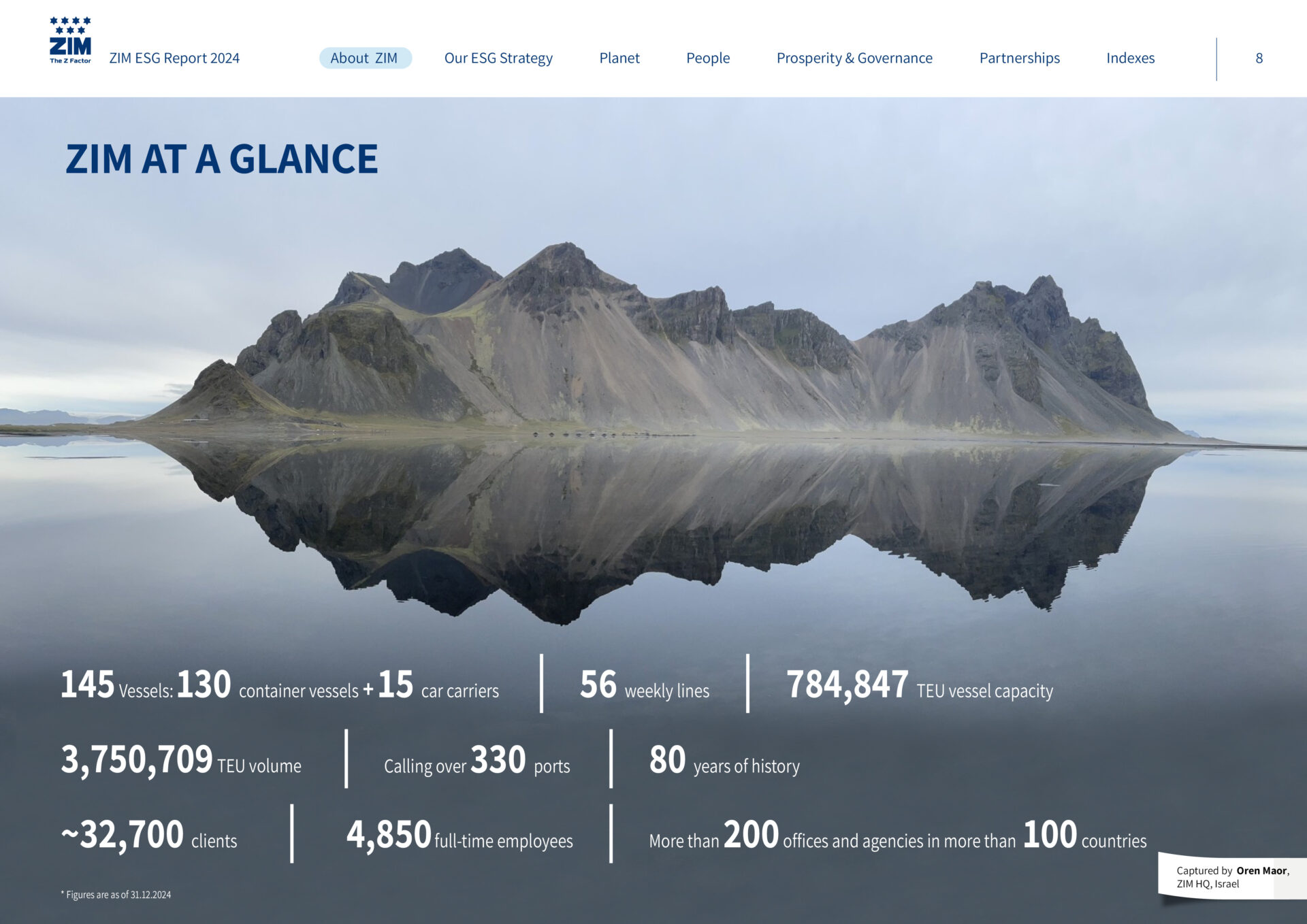 2024 ZIM ESG Report - דוח קיימות צים PortnovMishan